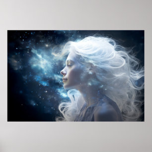 Affiche Déesse Enchanter le rêve fantastique Mur cosmique