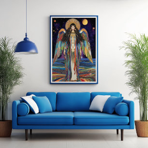 Affiche Déesse étoile Anunnaki Inanna Art nouveau