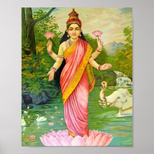 Affiche Déesse hindoue de Lakshmi