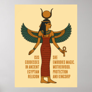 Affiche Déesse Isis - Histoire Égyptienne Ancienne