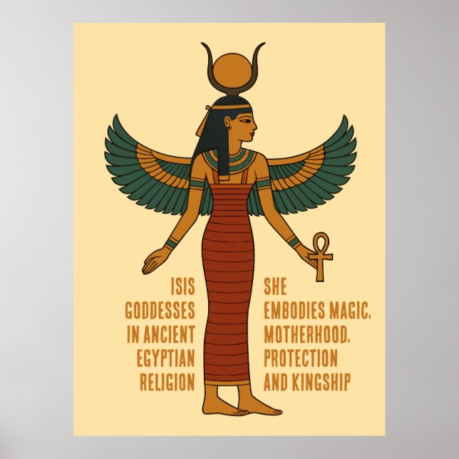 Affiche Déesse Isis - Histoire Égyptienne Ancienne  (Devant)