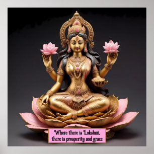 Affiche Déesse Lakshmi : Symbole de la prospérité et de l'