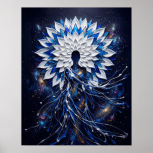 Affiche Déesse Mandala Impasto Céleste