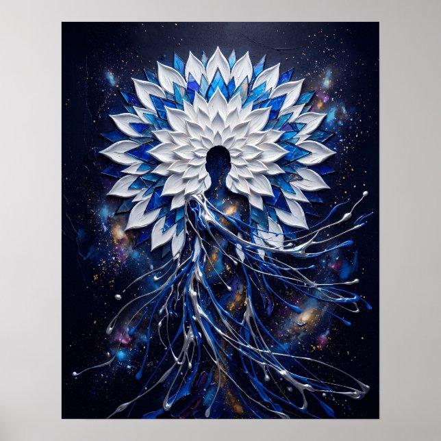 Affiche Déesse Mandala Impasto Céleste (Devant)