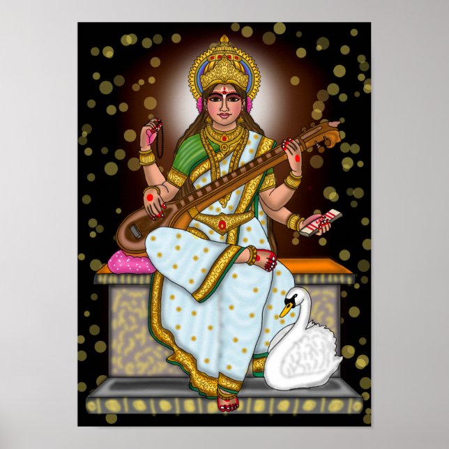 Affiche Déesse Saraswati  (Devant)