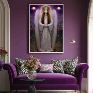 Affiche Déesse Shekinah Art Kabbaliste Haute Fréquence