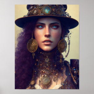 Affiche Déesse Steampunk