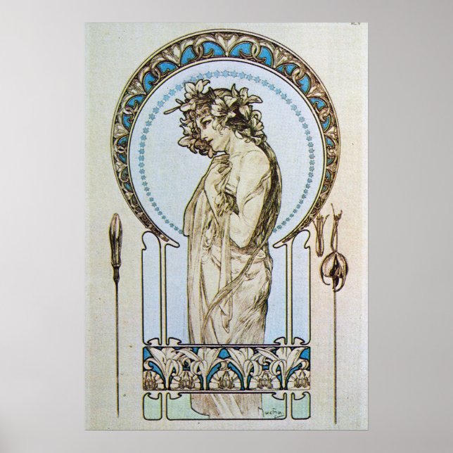 Affiche Déesse turquoise Lune (Devant)