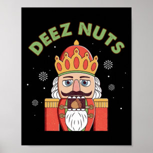 Affiche Deez Nuages Nutcracker Nut Hommes Femmes Fun Noël 