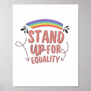 Affiche Défendez l'Égalité - Œuvre d'art inclusive de la F