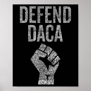 Affiche Défendre Daca Avec Résistance Graphique Distress A