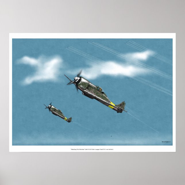 Affiche Défendre la montée d'énergie Reich Fw190 (Devant)