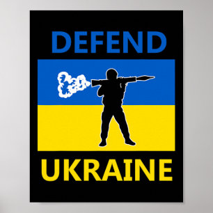 Affiche Défendre l'Ukraine - Soutenir l'Ukraine - Soldat R