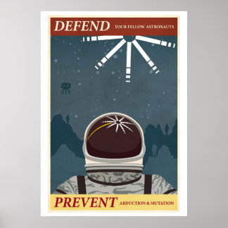 Affiche Défendre vos collègues astronautes