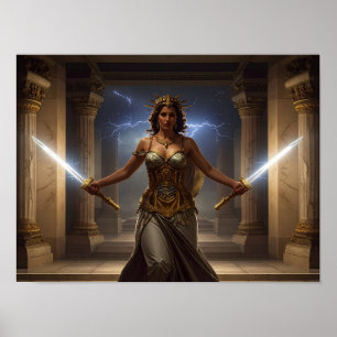 Affiche Défenseur de la démocratie Lady Liberty Art de fan