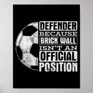 Affiche Défenseur Position Mur De Briques Sports Footll Ll
