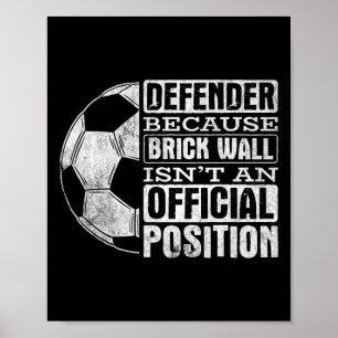 Affiche Défenseur Position Mur De Briques Sports Footll Ll