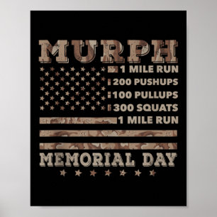 Affiche Défi d'entraînement Murph 2021 Mémorial américain