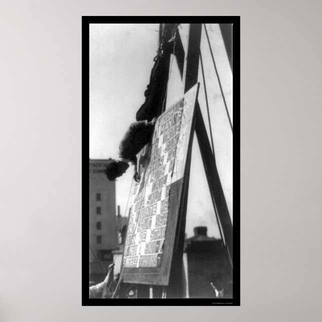 Affiche Défi du casse-tête de mots croisés 1925 (Devant)