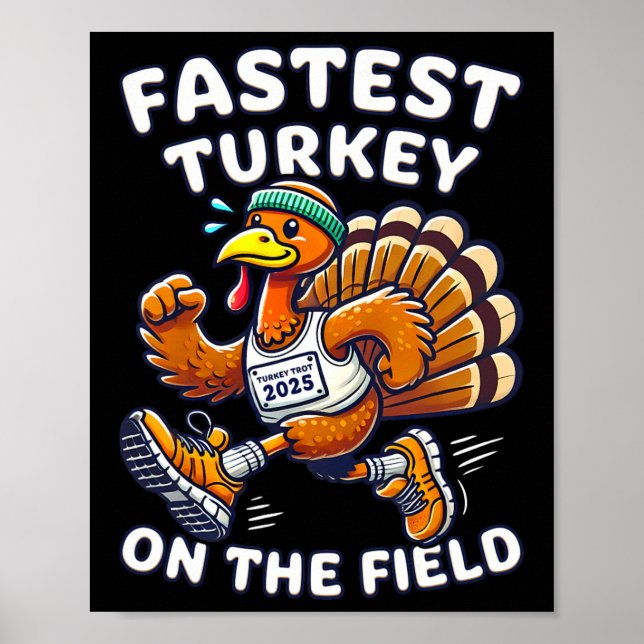 Affiche Défilé de dinde de Thanksgiving 2025 Dinde la plus (Devant)