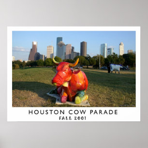 Affiche Défilé de vache de Houston