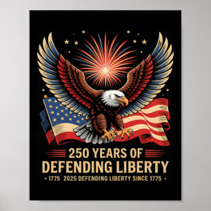 Affiche Défilé militaire patriotique américain 250e annive
