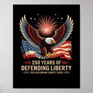 Affiche Défilé militaire patriotique américain 250e annive
