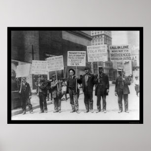 Affiche Défilé sans emploi NYC 1909