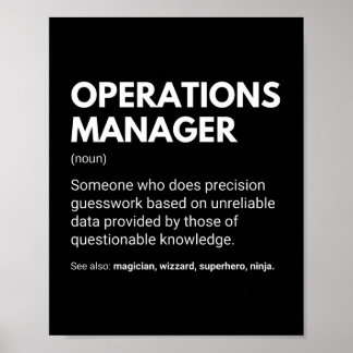 Affiche Définition amusante d'Operations Manager