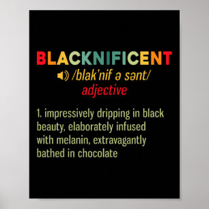 Affiche Définition Blacknificent Fierté noire Rêver comme