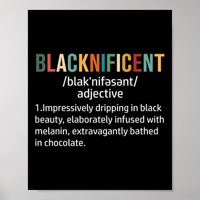 Affiche Définition Blacknificent Mois de l'histoire des No (Devant)