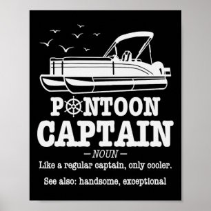 Affiche Définition de capitaine de ponton Vie en bateau Dr