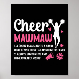 Affiche Définition de Cheer Mawmaw Mawmaw d'une meneuse de