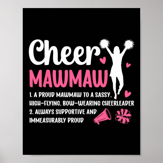 Affiche Définition de Cheer Mawmaw Mawmaw d'une meneuse de (Devant)