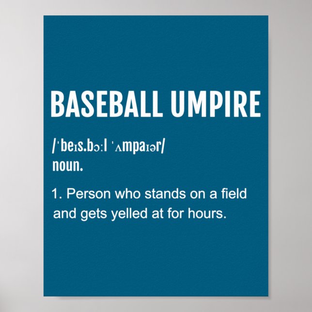 Affiche Définition de chemise Baseball Umpire 2 (Devant)
