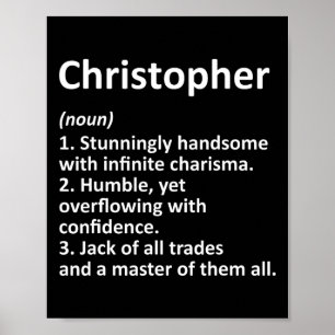 Affiche Définition de Christopher Nom Personnalisé Drôle d