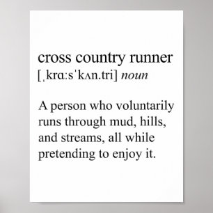 Affiche Définition de coureur cross-country, course XC