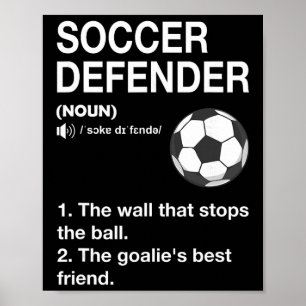 Affiche Définition de défenseur de football Joueur de foot
