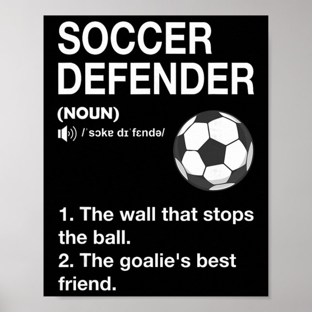 Affiche Définition de défenseur de football Joueur de foot (Devant)