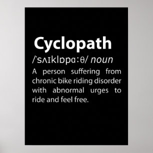 Affiche Définition de dictionnaire amusant Cyclopath