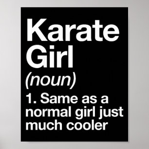 Affiche Définition de fille de karaté drôle sassy sports m