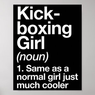Affiche Définition de fille de kickboxing drôle arts marti