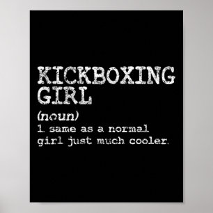 Affiche Définition de fille de kickboxing drôle femmes ent