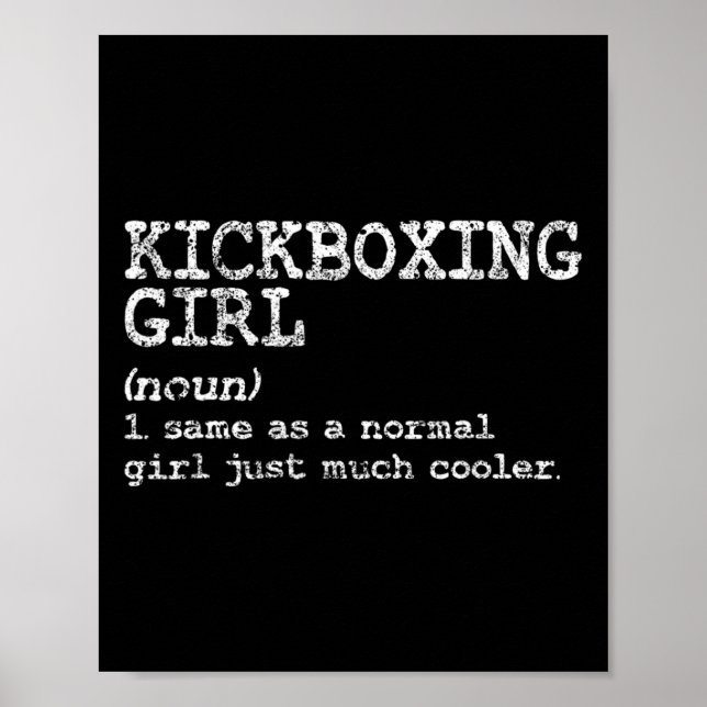 Affiche Définition de fille de kickboxing drôle femmes ent (Devant)