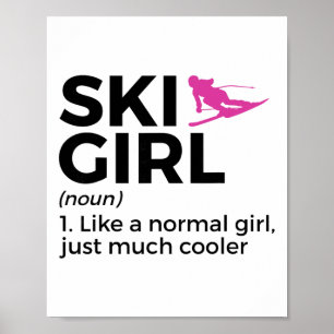 Affiche Définition de fille de ski drôle de ski