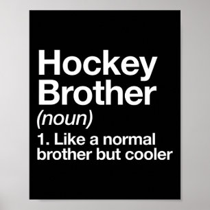 Affiche Définition de frère de hockey drôle de sports 
