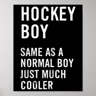 Affiche Définition de garçon de hockey drôle 