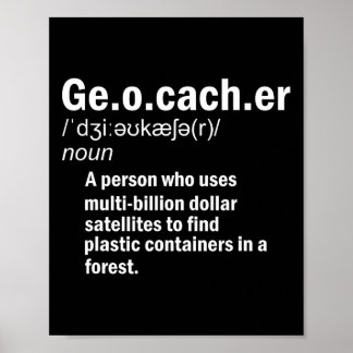 Affiche Définition de géocaching Géocacheur