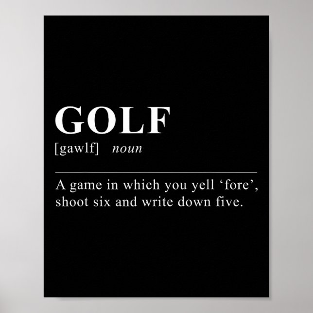 Affiche Définition de golf amusante (Devant)