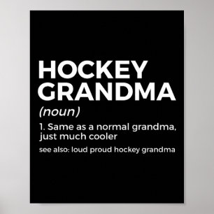 Affiche Définition de grand-mère de hockey bruyante et fiè